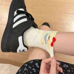 趣味卡通袜子女中筒袜ins潮棉袜春秋日系可爱学生小众设计感长袜
