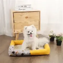 宠物床四季通用可拆洗猫窝狗窝中小型犬泰迪猫咪睡觉窝垫 基础圆窝 奶白色 大