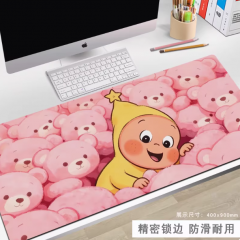 星星人鼠标垫超大号可爱女生学生书桌垫电脑键盘垫子办公桌垫YTR