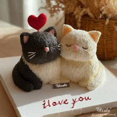 小猫主题鲜奶蛋糕