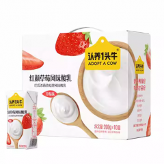 认养一头牛草莓风味酸奶