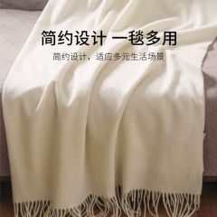 坤霏诺亚新品轻奢羊绒毯羊毛毯加厚保暖秋冬家居盖毯沙发午睡毯